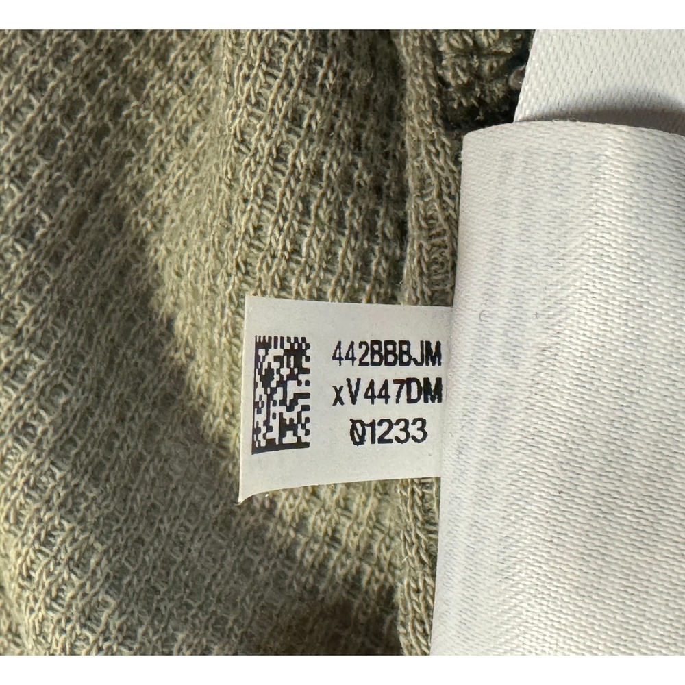American Eagle Womens XL Floral Waffle Knit Lettuce Edge Top Sage Green 01233 - Picture 7 of 8